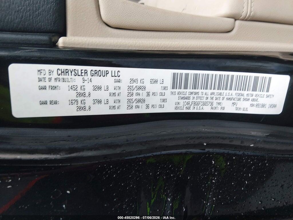 1C4RJFBG6FC665736 2015 JEEP GRAND CHEROKEE photo no. 9