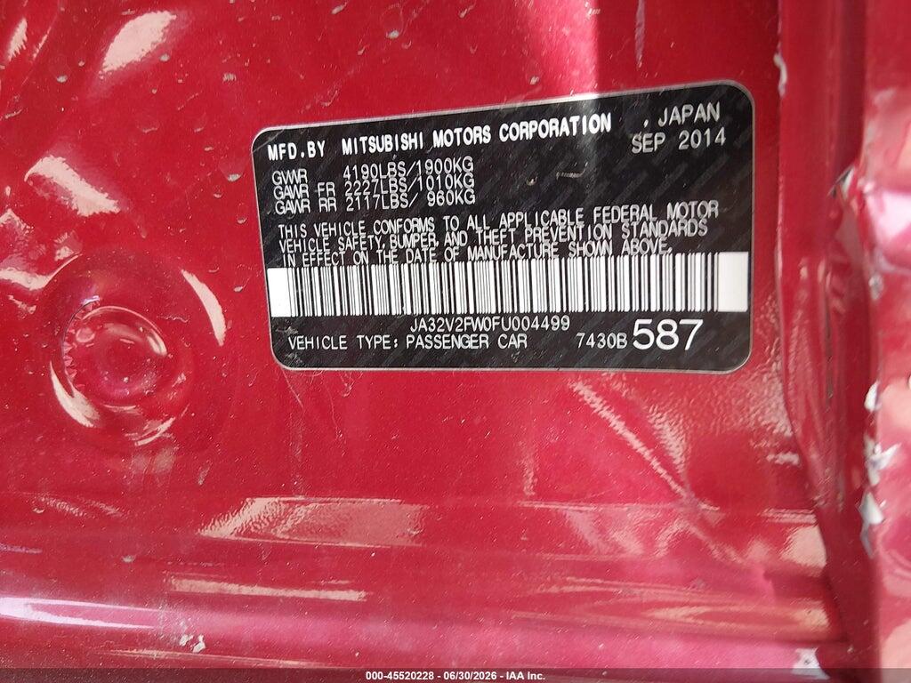 JA32V2FW0FU004499 2015 MITSUBISHI LANCER photo no. 9