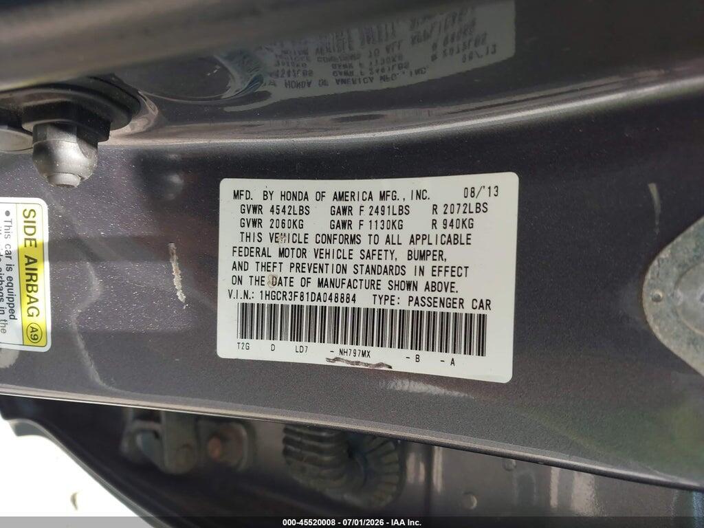 1HGCR3F81DA048884 2013 HONDA ACCORD photo no. 9