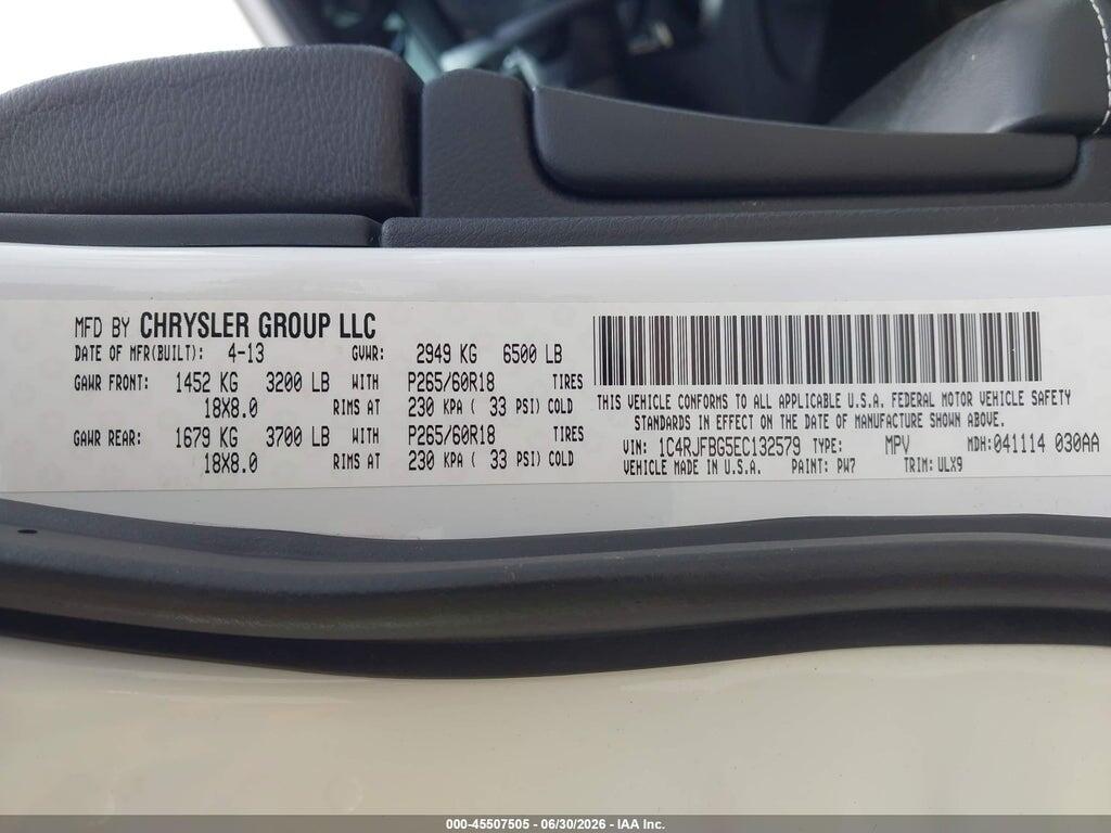 1C4RJFBG5EC132579 2014 JEEP GRAND CHEROKEE photo no. 9