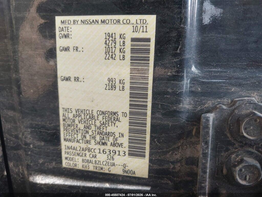 1N4AL2AP8CC163913 2012 NISSAN ALTIMA photo no. 9
