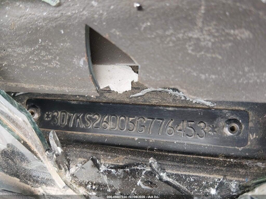 3D7KS26D05G776453 2005 DODGE RAM 2500 photo no. 9