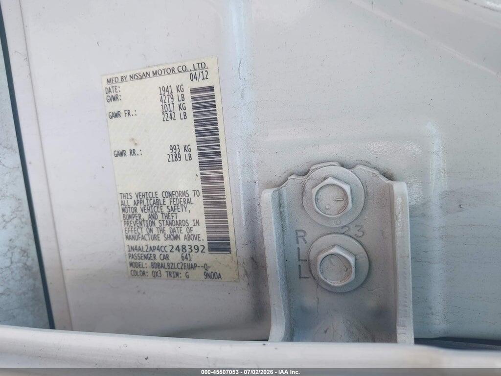 1N4AL2AP4CC248392 2012 NISSAN ALTIMA photo no. 9