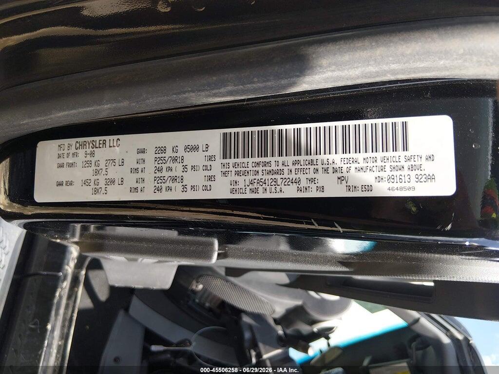 1J4FA54129L722440 2009 JEEP WRANGLER photo no. 9