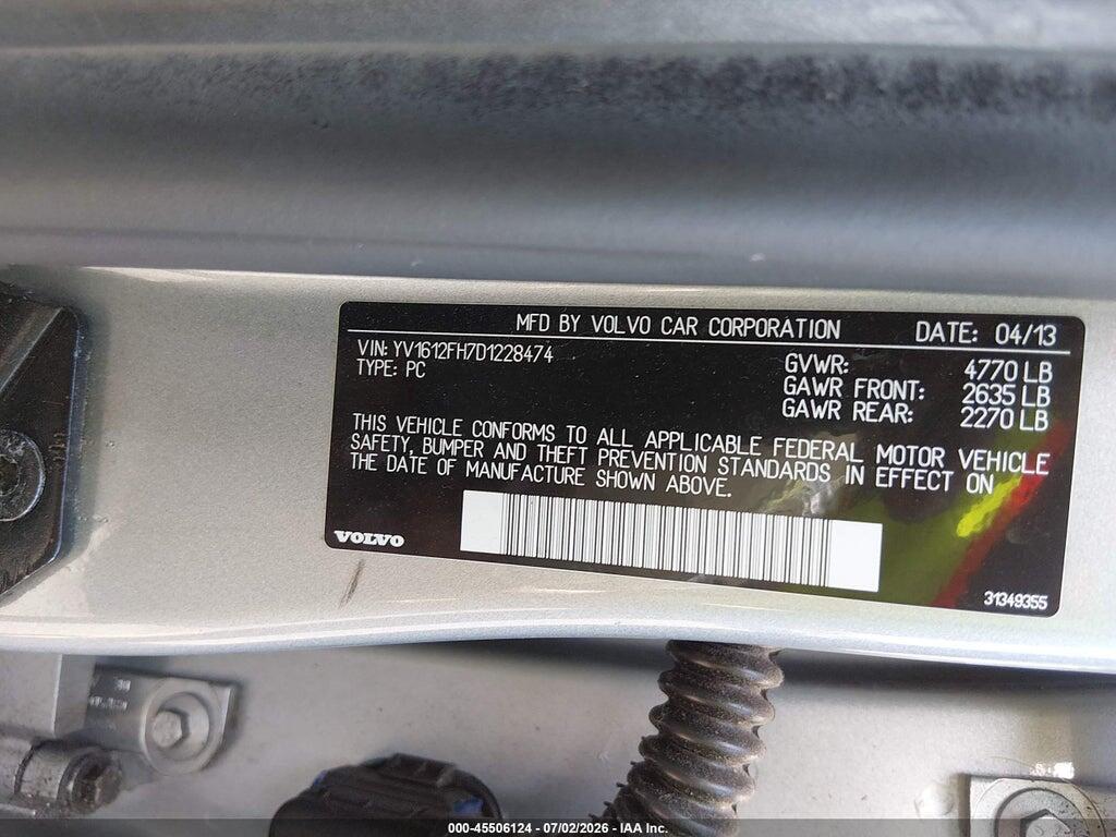 YV1612FH7D1228474 2013 VOLVO S60 photo no. 9