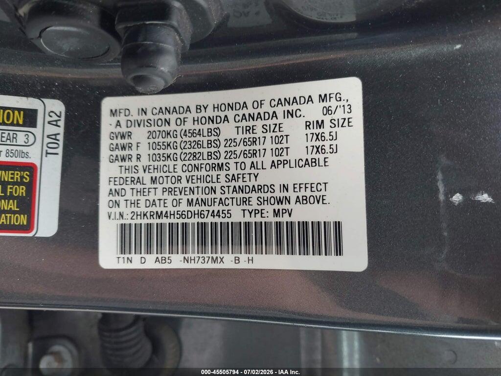 2HKRM4H56DH674455 2013 HONDA CR-V photo no. 9