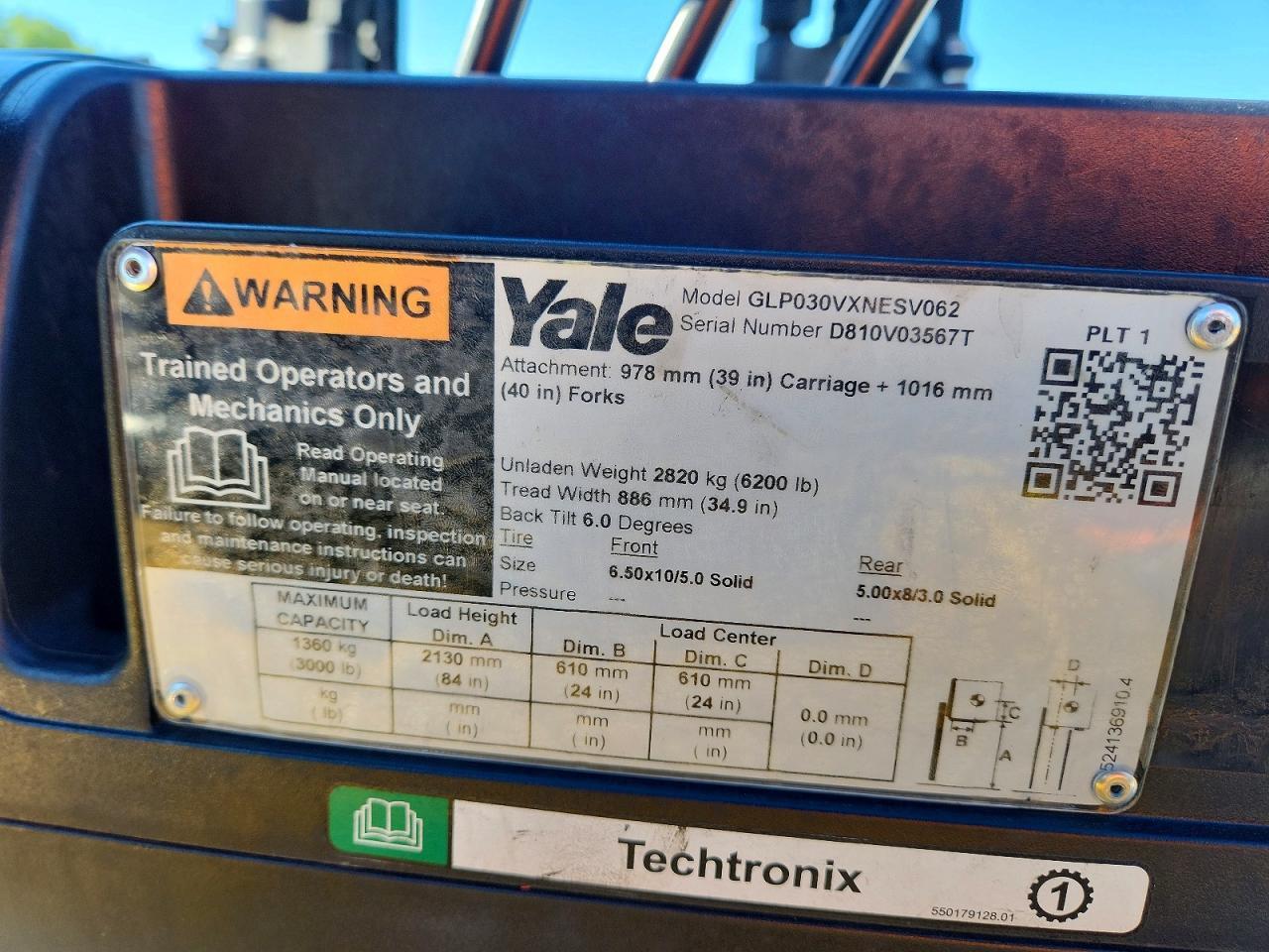 2019 YALE GLP030VXNRSV062 FORKLIFT — Фото 10 из 10