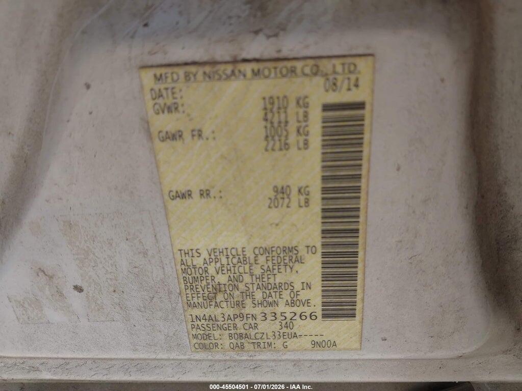 1N4AL3AP9FN335266 2015 NISSAN ALTIMA photo no. 9