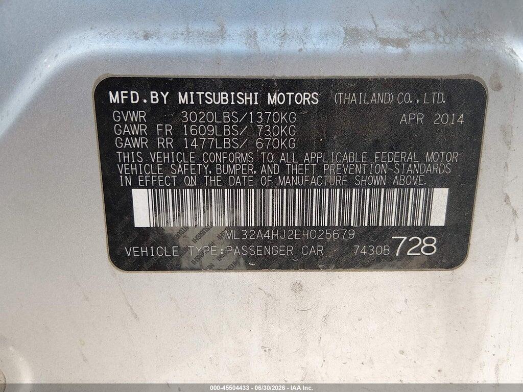 ML32A4HJ2EH025679 2014 MITSUBISHI MIRAGE photo no. 9