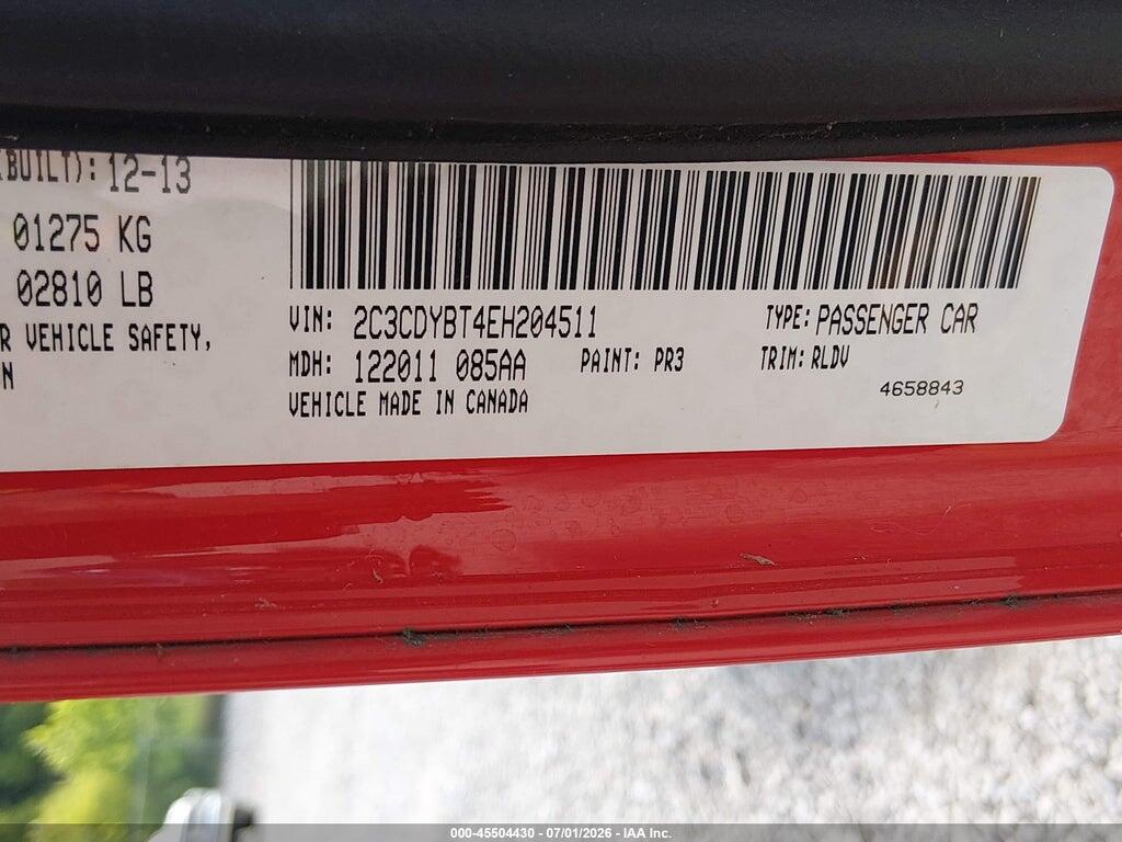 2C3CDYBT4EH204511 2014 DODGE CHALLENGER photo no. 9
