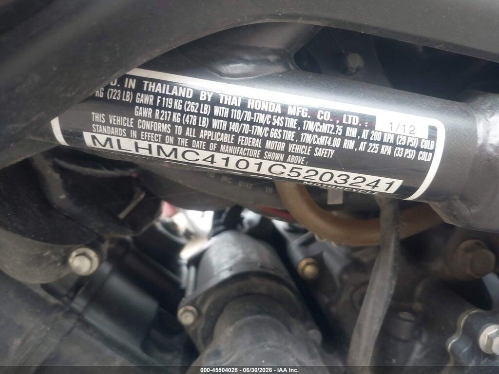 MLHMC4101C5203241 2012 HONDA CBR250 photo no. 10