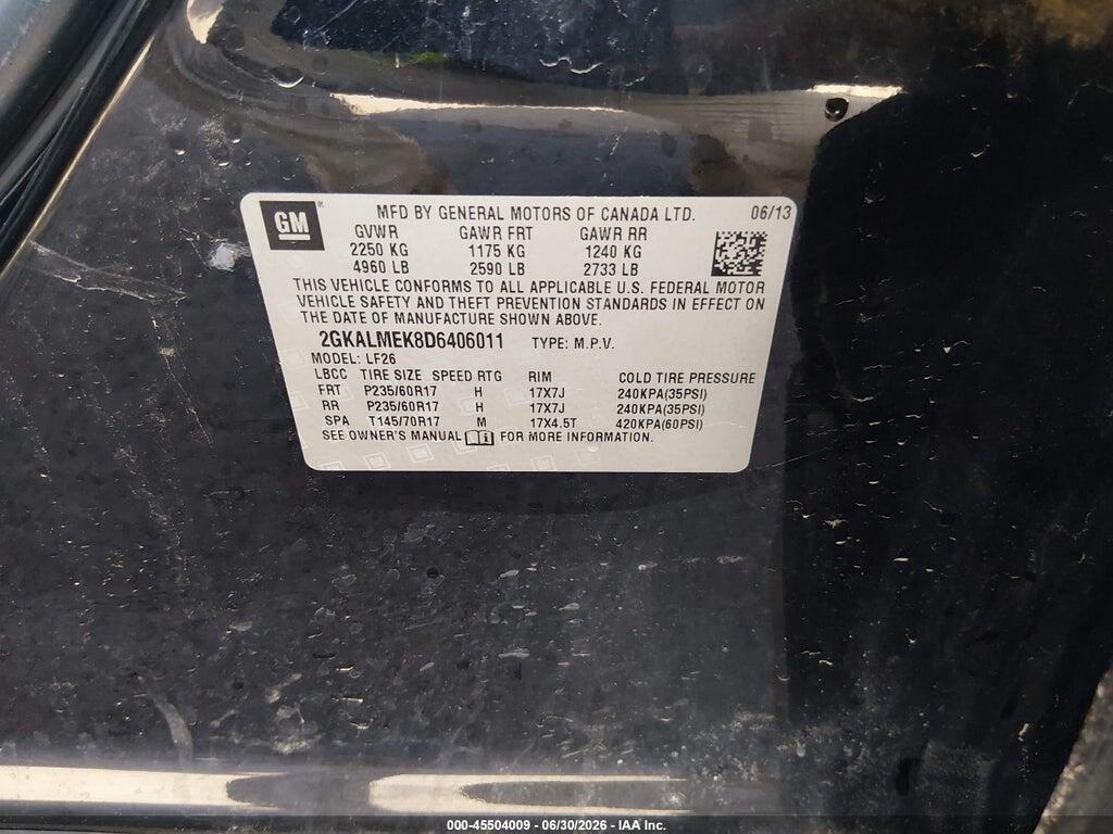 2GKALMEK8D6406011 2013 GMC TERRAIN photo no. 9
