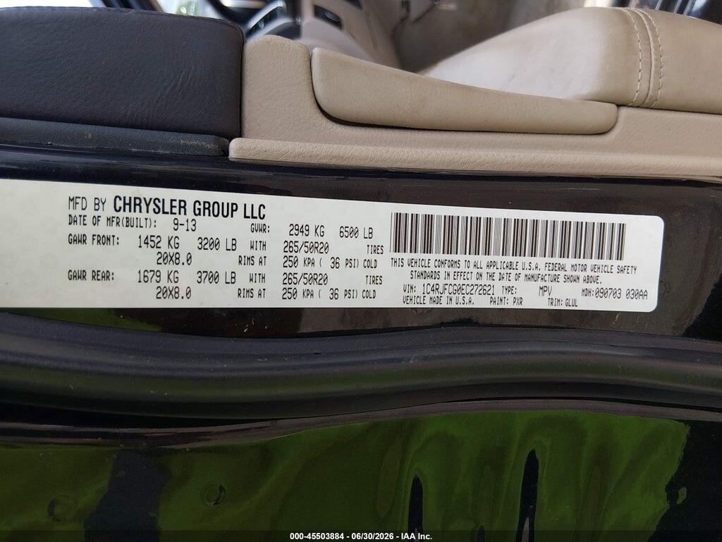 1C4RJFCG0EC272621 2014 JEEP GRAND CHEROKEE photo no. 9