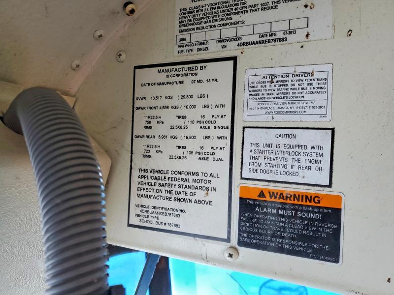 2014 IC CORPORATION SCHOOL BUS — Фото 10 из 10