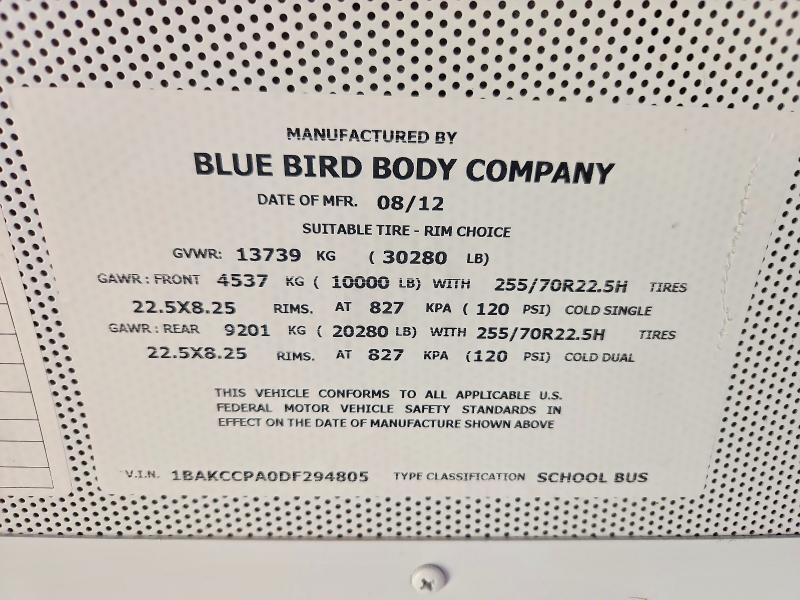 2013 BLUEBIRD VISION - SCHOOL BUS — Фото 10 из 10