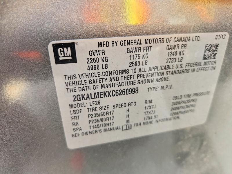2012 GMC TERRAIN SLE — Фото 14 из 14