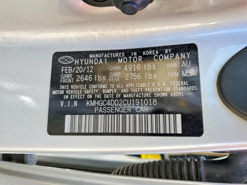 2012 HYUNDAI GENESIS 3.8L — Фото 12 из 12