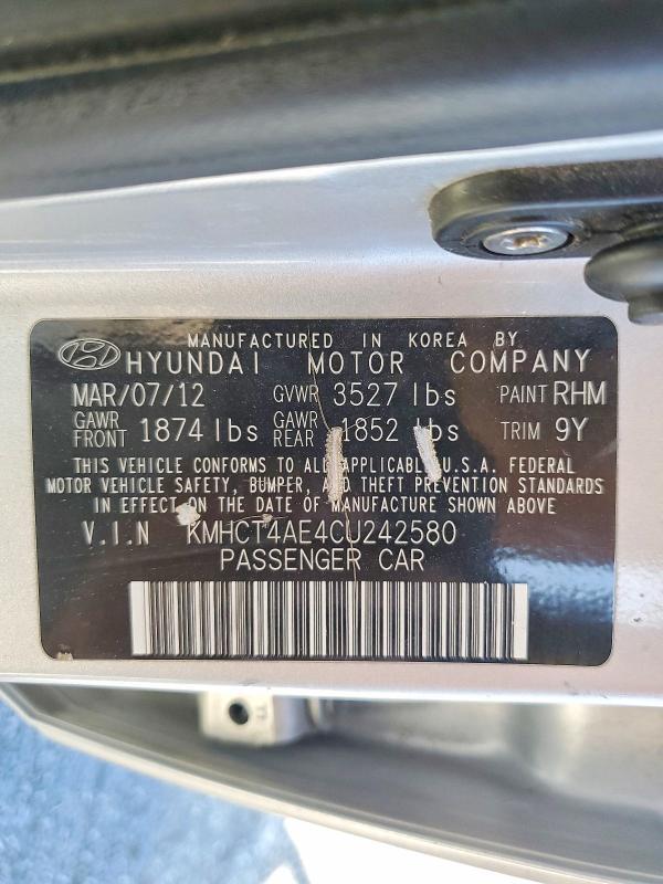2012 HYUNDAI ACCENT GLS — Фото 12 из 12