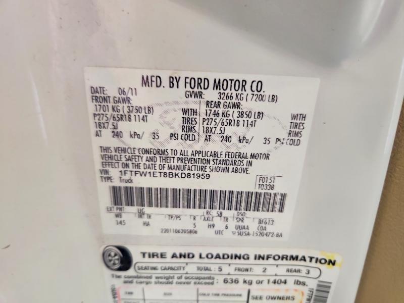 2011 FORD F150 SUPERCREW — Фото 12 из 12