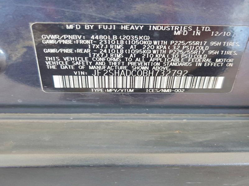 2011 SUBARU FORESTER 2.5X PREMIUM — Фото 13 из 13