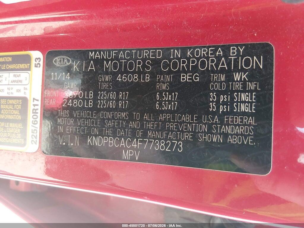 KNDPBCAC4F7738273 2015 KIA SPORTAGE photo no. 9