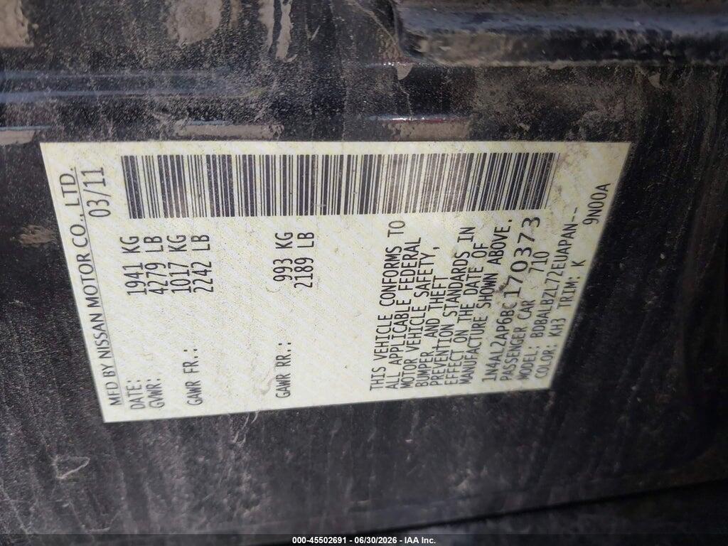 1N4AL2AP6BC170373 2011 NISSAN ALTIMA photo no. 9