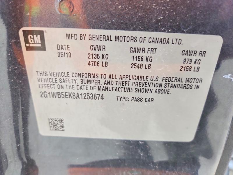 2G1WB5EK8A1253674 2010 CHEVROLET IMPALA photo no. 12