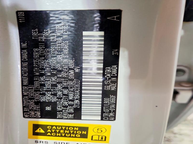 2T2BK1BAXAC036327 2010 LEXUS RX photo no. 12