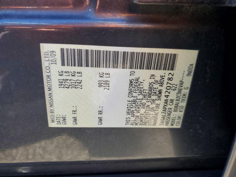 2010 NISSAN ALTIMA BASE — Фото 13 из 13