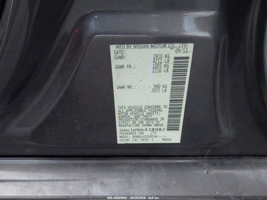 1N4AL3AP6DN438982 2013 NISSAN ALTIMA photo no. 9
