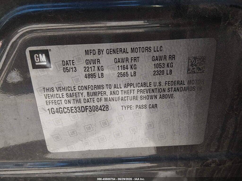 1G4GC5E33DF308428 2013 BUICK LACROSSE photo no. 9