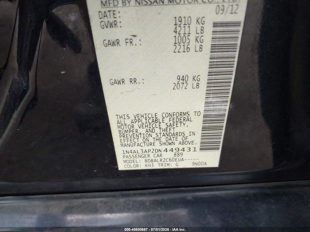 1N4AL3AP2DN449431 2013 NISSAN ALTIMA photo no. 9