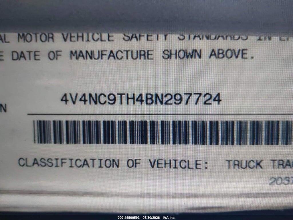 4V4NC9TH4BN297724 2011 VOLVO VN photo no. 8