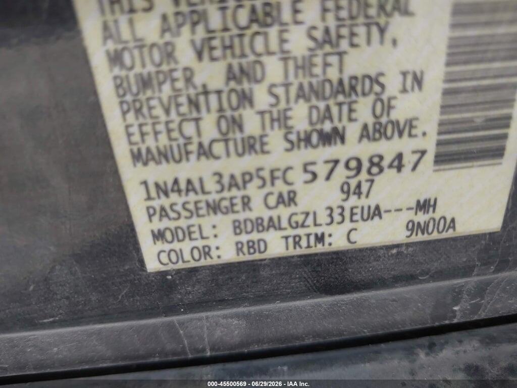 1N4AL3AP5FC579847 2015 NISSAN ALTIMA photo no. 9