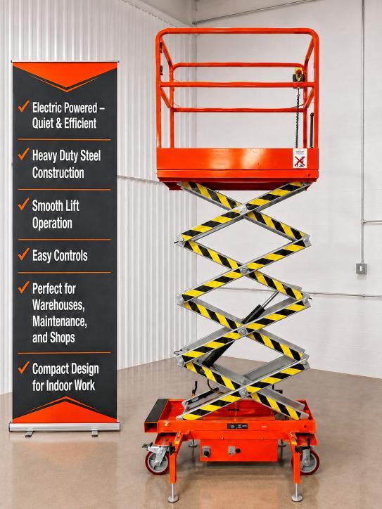 2026 22 FT ELECTRIC SCISSOR LIFT MAN LIFT AERIAL WORK PLATFORM — Фото 3 из 10