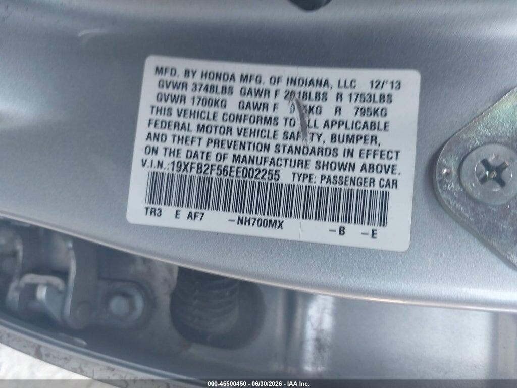 19XFB2F56EE002255 2014 HONDA CIVIC photo no. 9