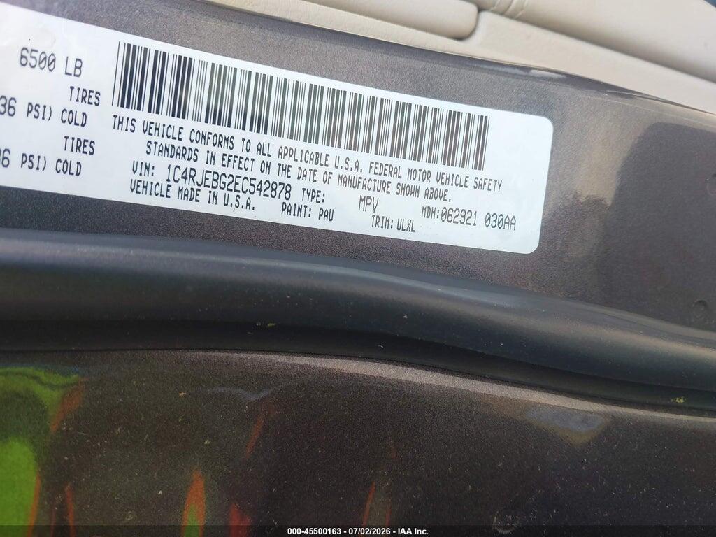 1C4RJEBG2EC542878 2014 JEEP GRAND CHEROKEE photo no. 9