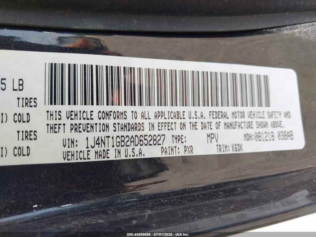 1J4NT1GB2AD652827 2010 JEEP PATRIOT photo no. 9