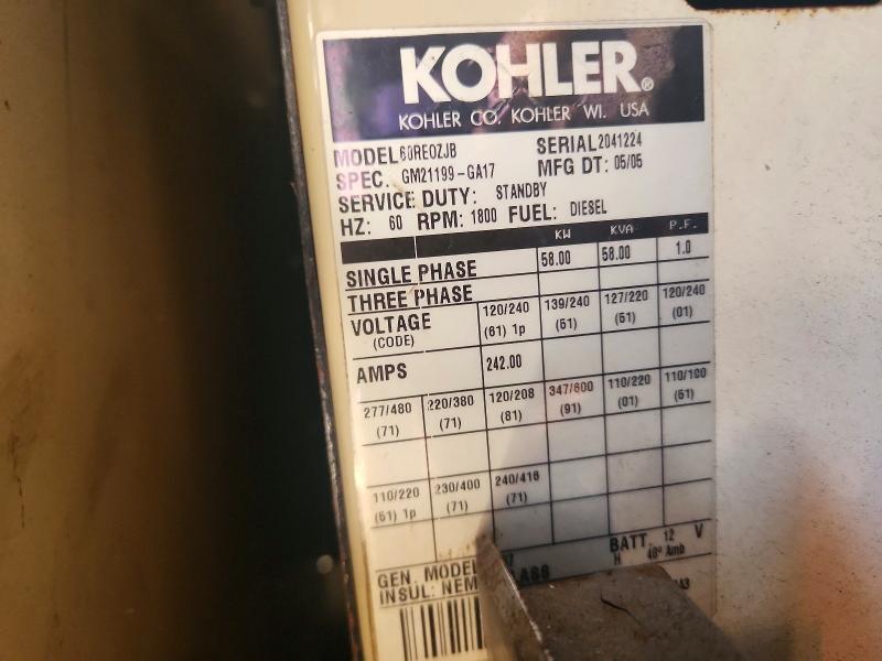 2005 KOHLER GENERATOR — Фото 10 из 10