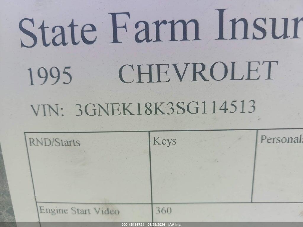 3GNEK18K3SG114513 1995 CHEVROLET TAHOE photo no. 9