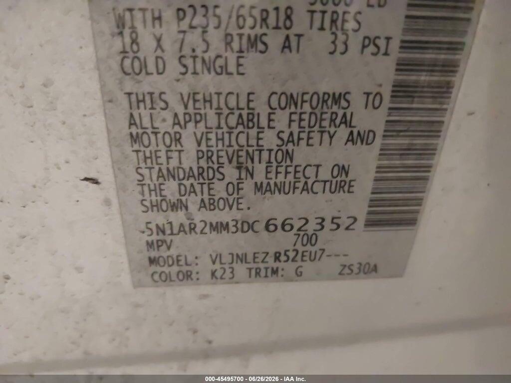 5N1AR2MM3DC662352 2013 NISSAN PATHFINDER photo no. 9