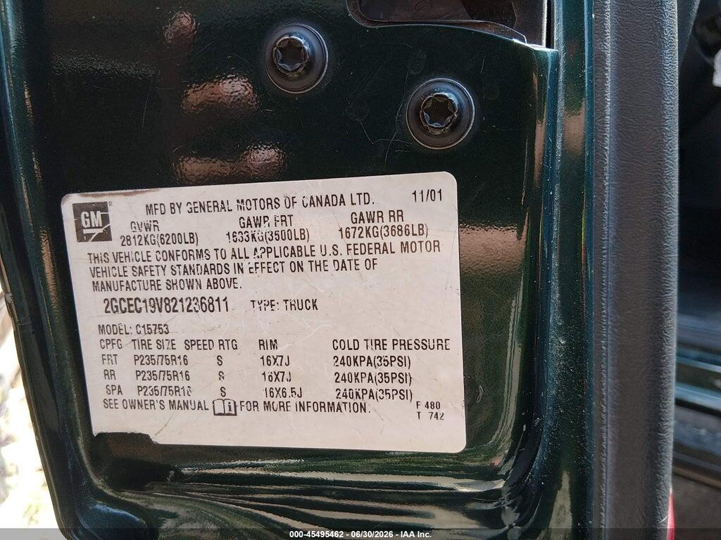 2GCEC19V821236811 2002 CHEVROLET SILVERADO 1500 photo no. 9