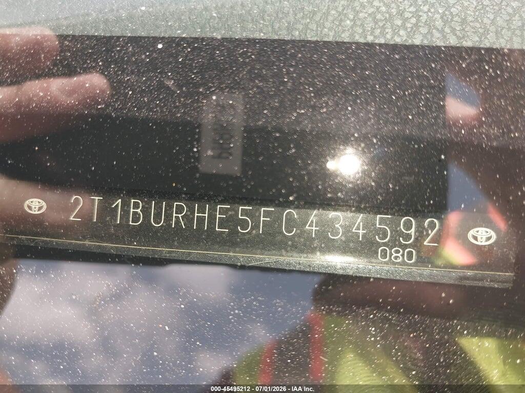 2T1BURHE5FC434592 2015 TOYOTA COROLLA photo no. 9
