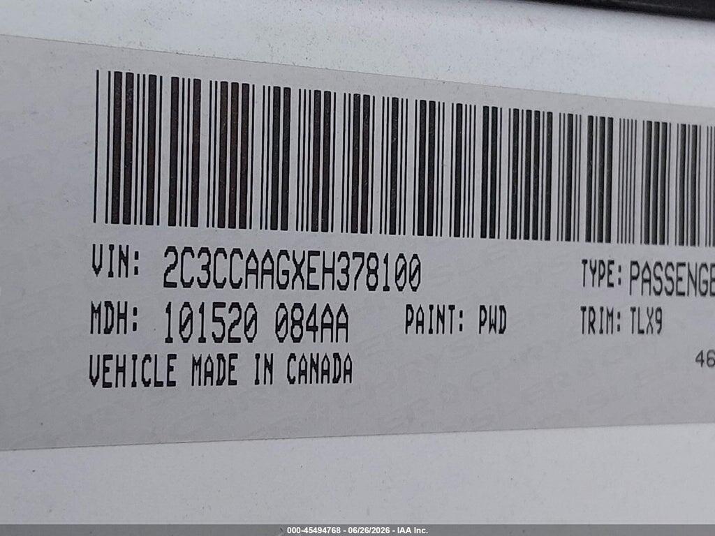 2C3CCAAGXEH378100 2014 CHRYSLER 300 photo no. 9