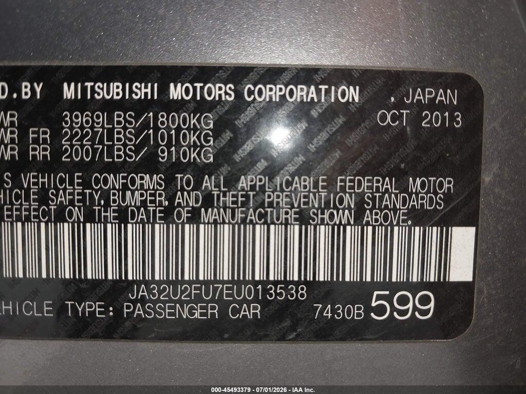 JA32U2FU7EU013538 2014 MITSUBISHI LANCER photo no. 9