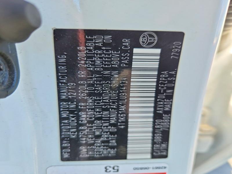 4T1K61AK1LU914134 2020 TOYOTA CAMRY photo no. 12