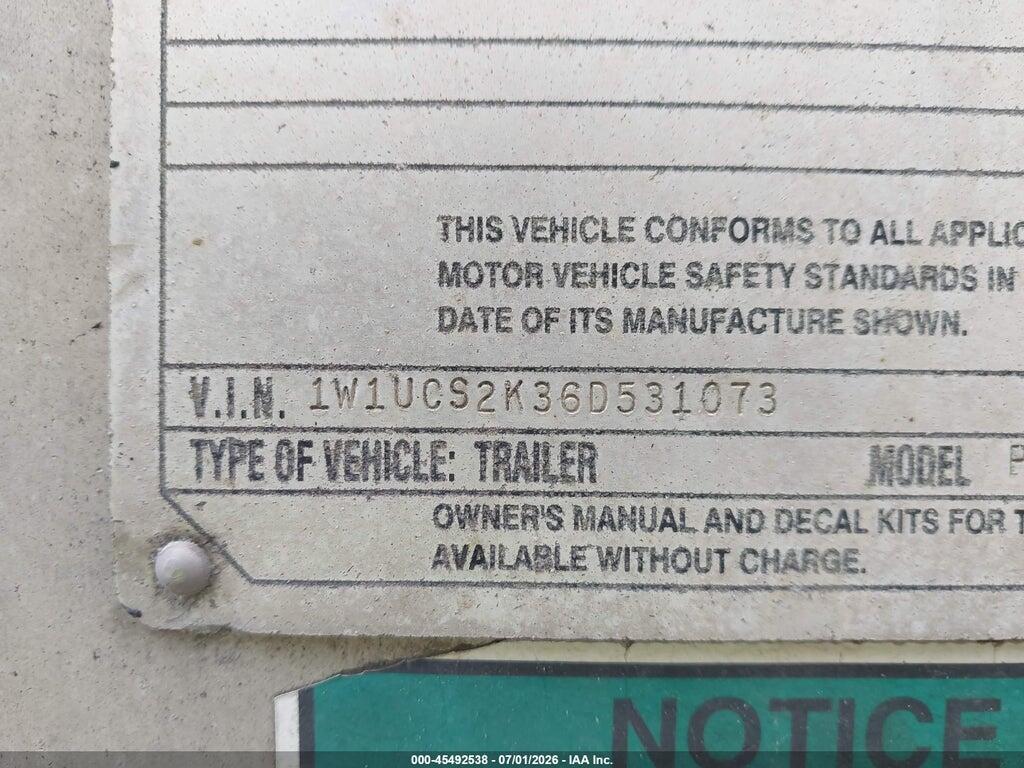 1W1UCS2K36D531073 2006 WILSON TRAILER CO LIVESTOCK TRAILER photo no. 9