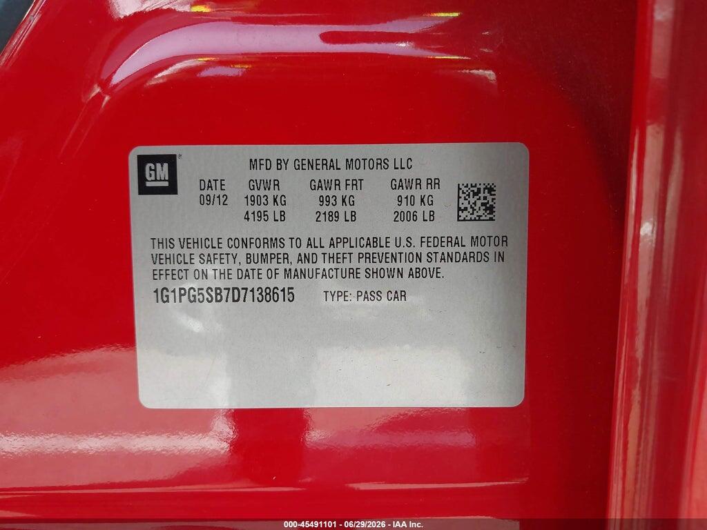 1G1PG5SB7D7138615 2013 CHEVROLET CRUZE photo no. 9