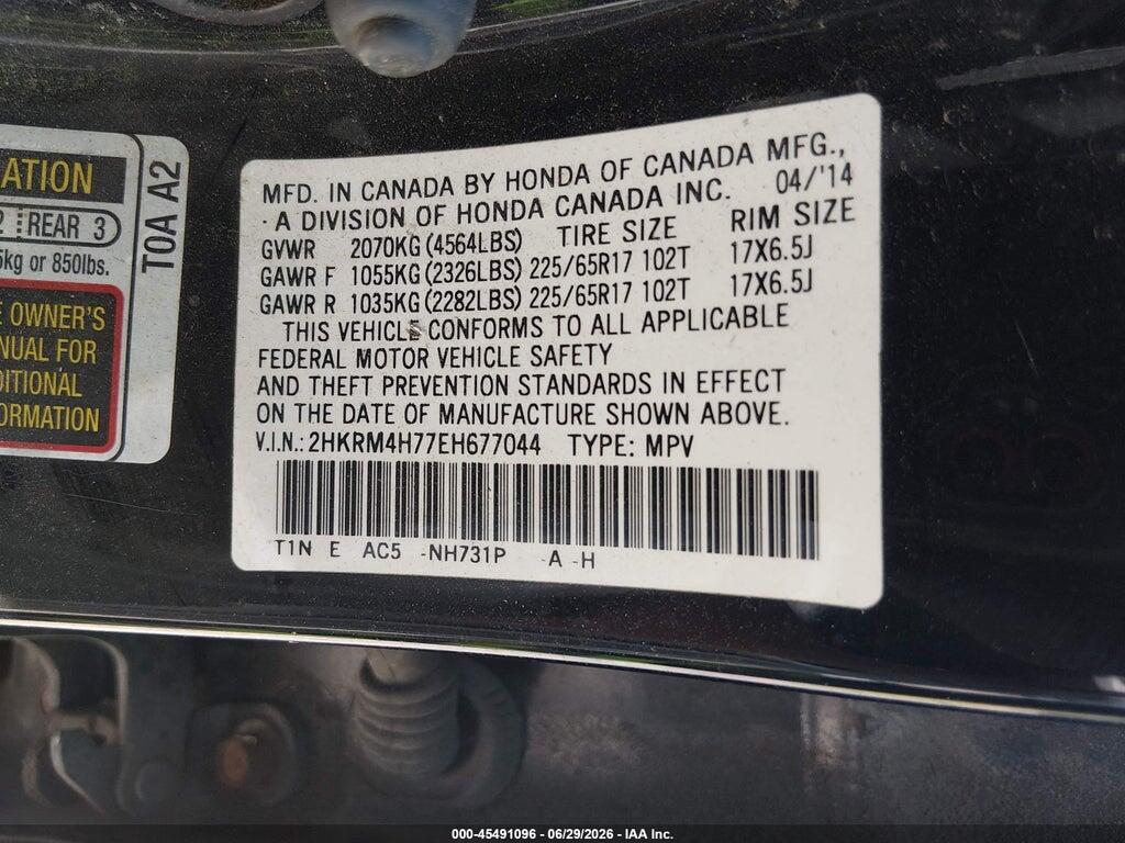 2HKRM4H77EH677044 2014 HONDA CR-V photo no. 9