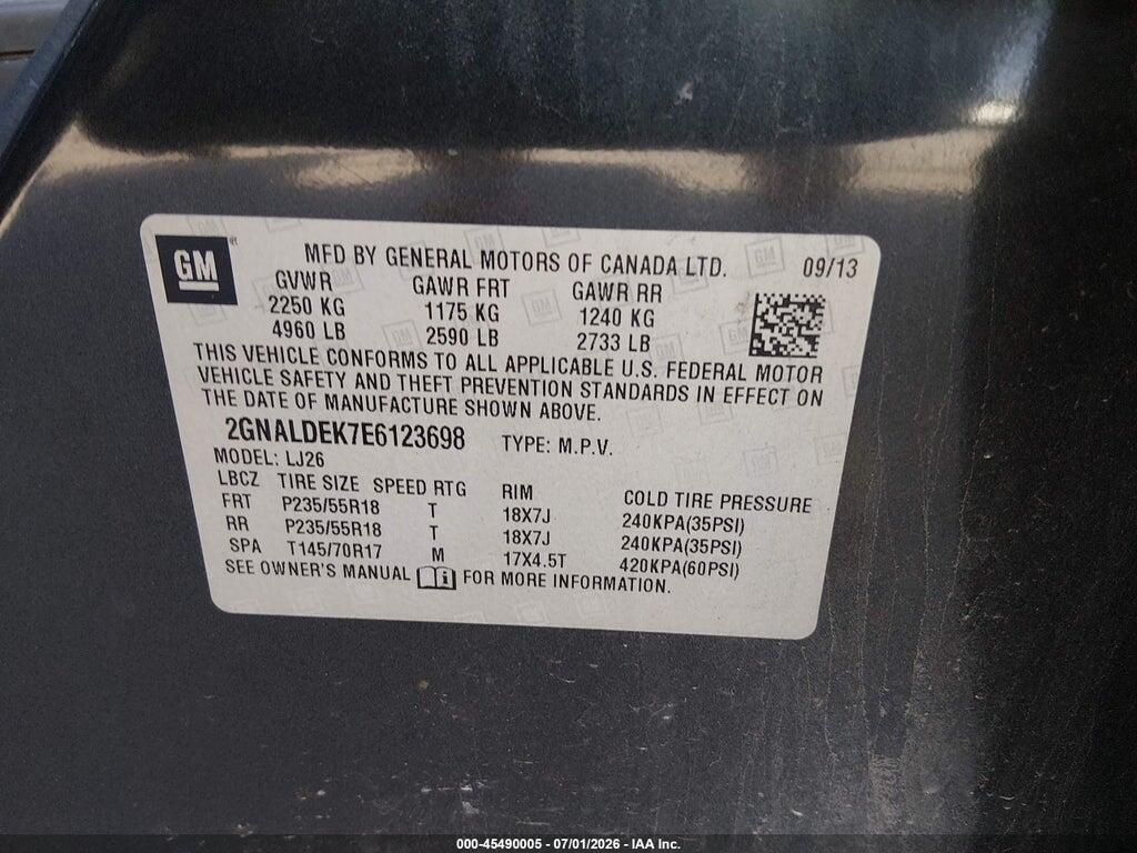 2GNALDEK7E6123698 2014 CHEVROLET EQUINOX photo no. 9